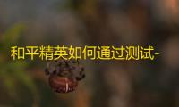 和平精英如何通过测试-最新模拟器已通过测试
，未被封禁